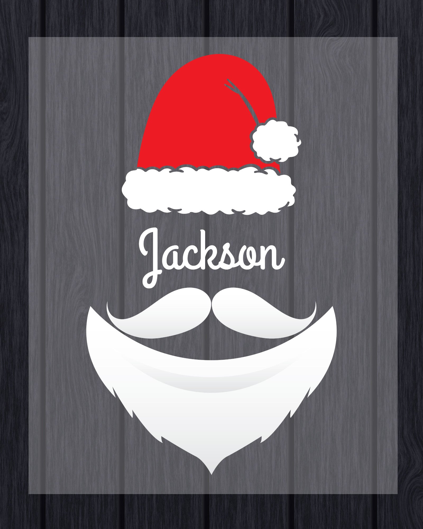 Santa's Hat Family Christmas Name DTF Transfer
