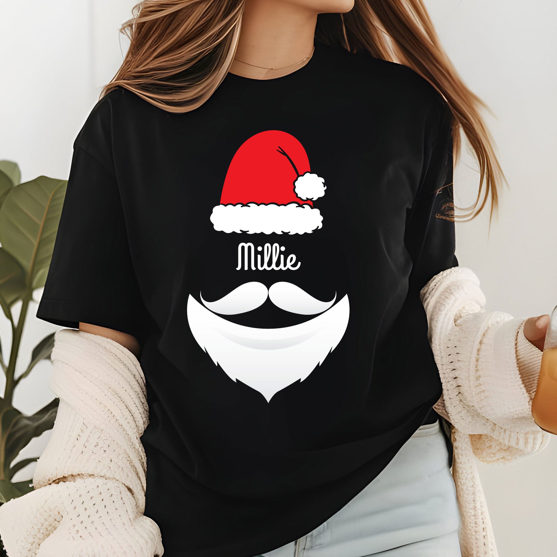 Santa's Hat Family Christmas Name DTF Transfer