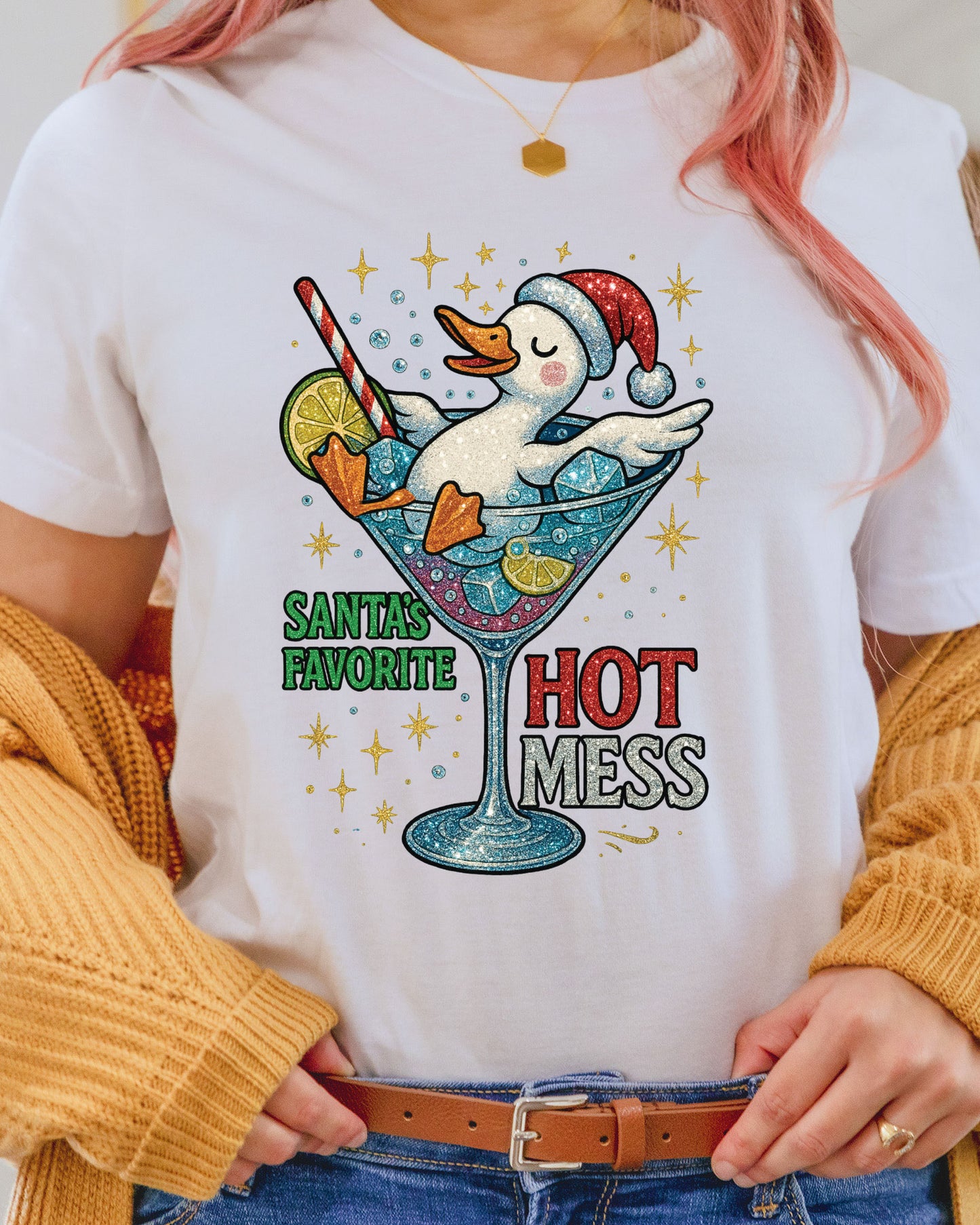 Santa's Hot Mess Christmas DTF Transfers