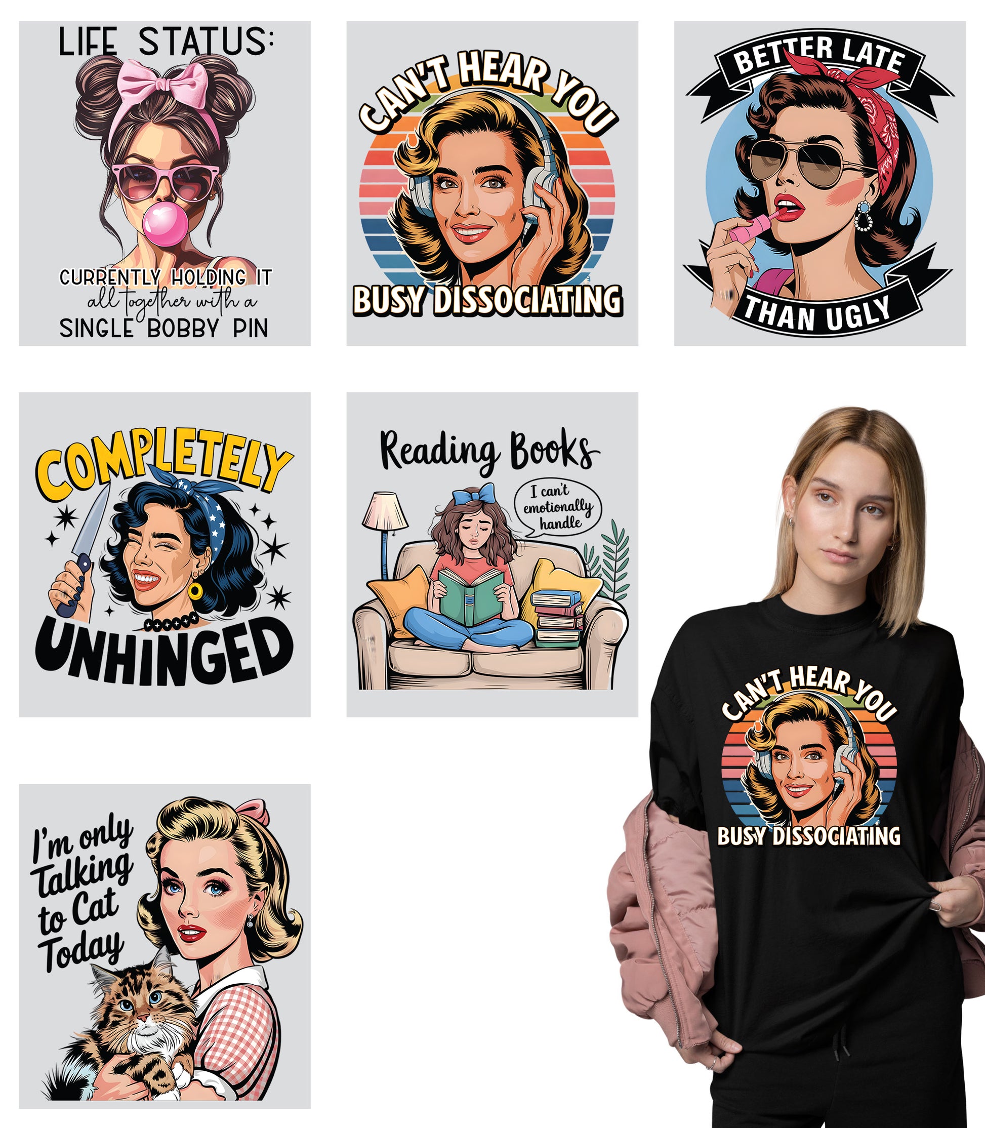 Sarcastic Lady DTF Transfers Ready to Press