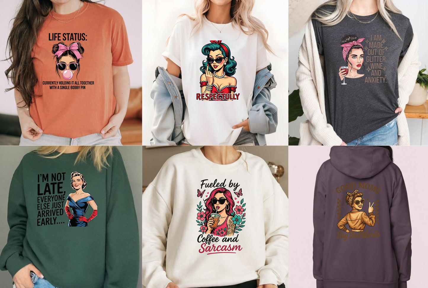 Sarcastic Women DTF Transfer Premade Gangsheet