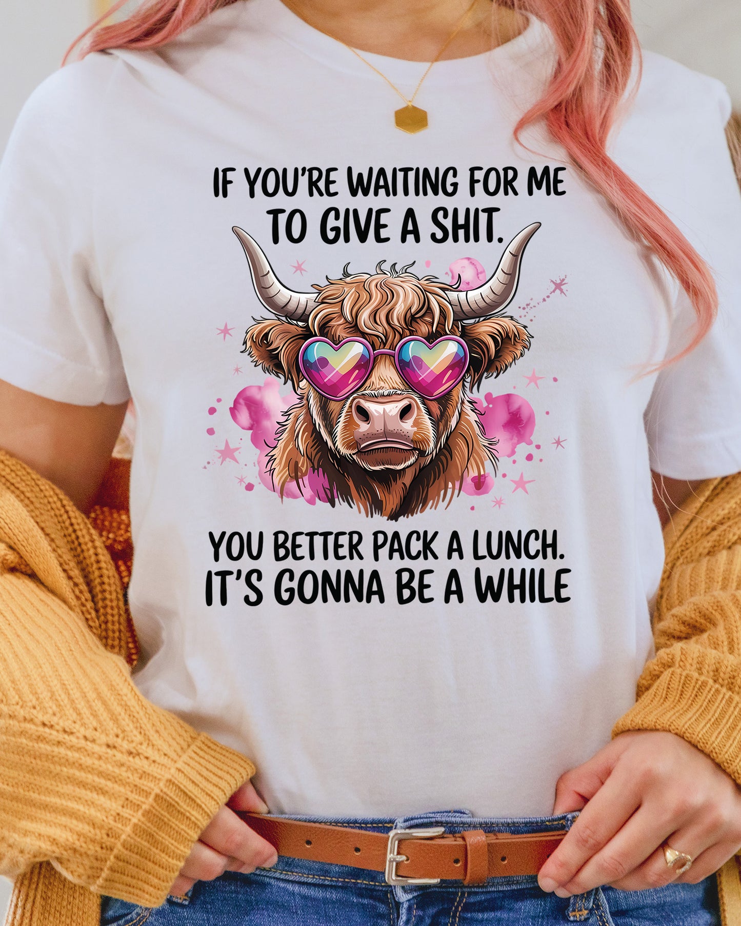 Sassy Highland Cow Funny Quote DTF Transfer