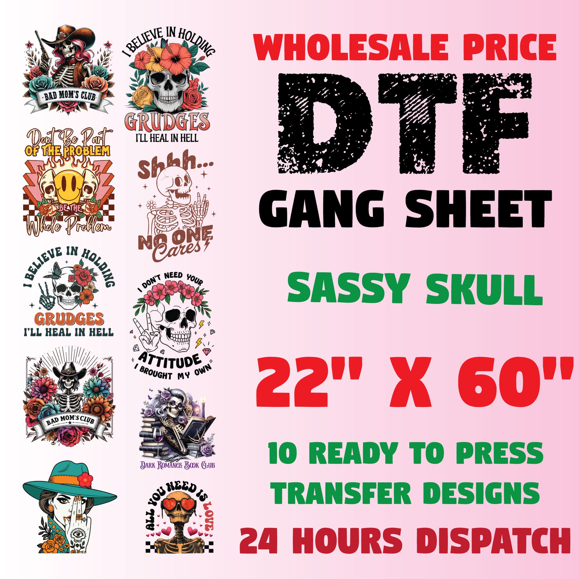 Sassy Skull Gang Sheet