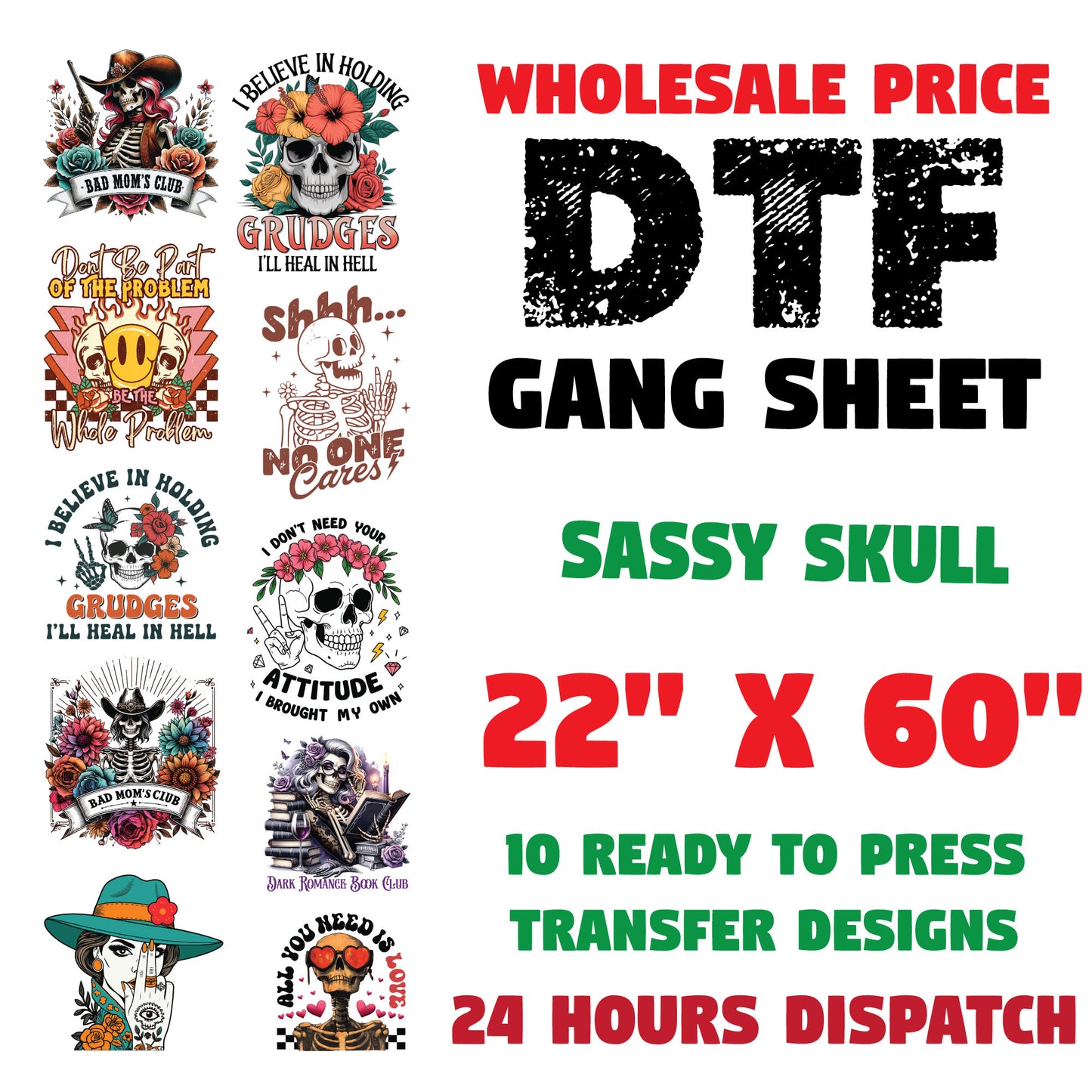 Sassy Skull Gang Sheet