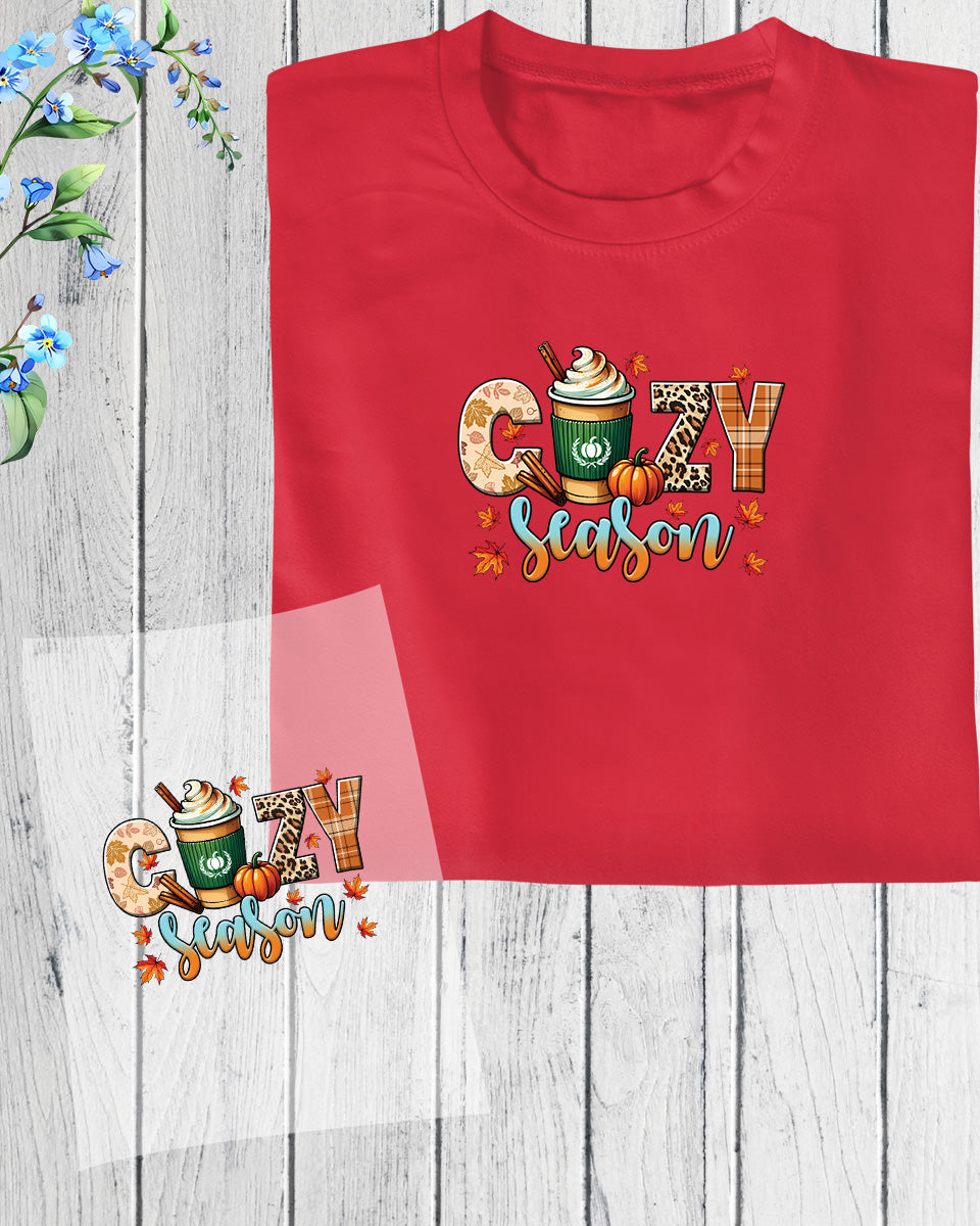 Fall shirts for women Cozy Season DTF Transfer Film