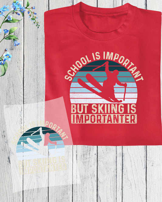 Skiing School Funny Gift DTF Transfer Film