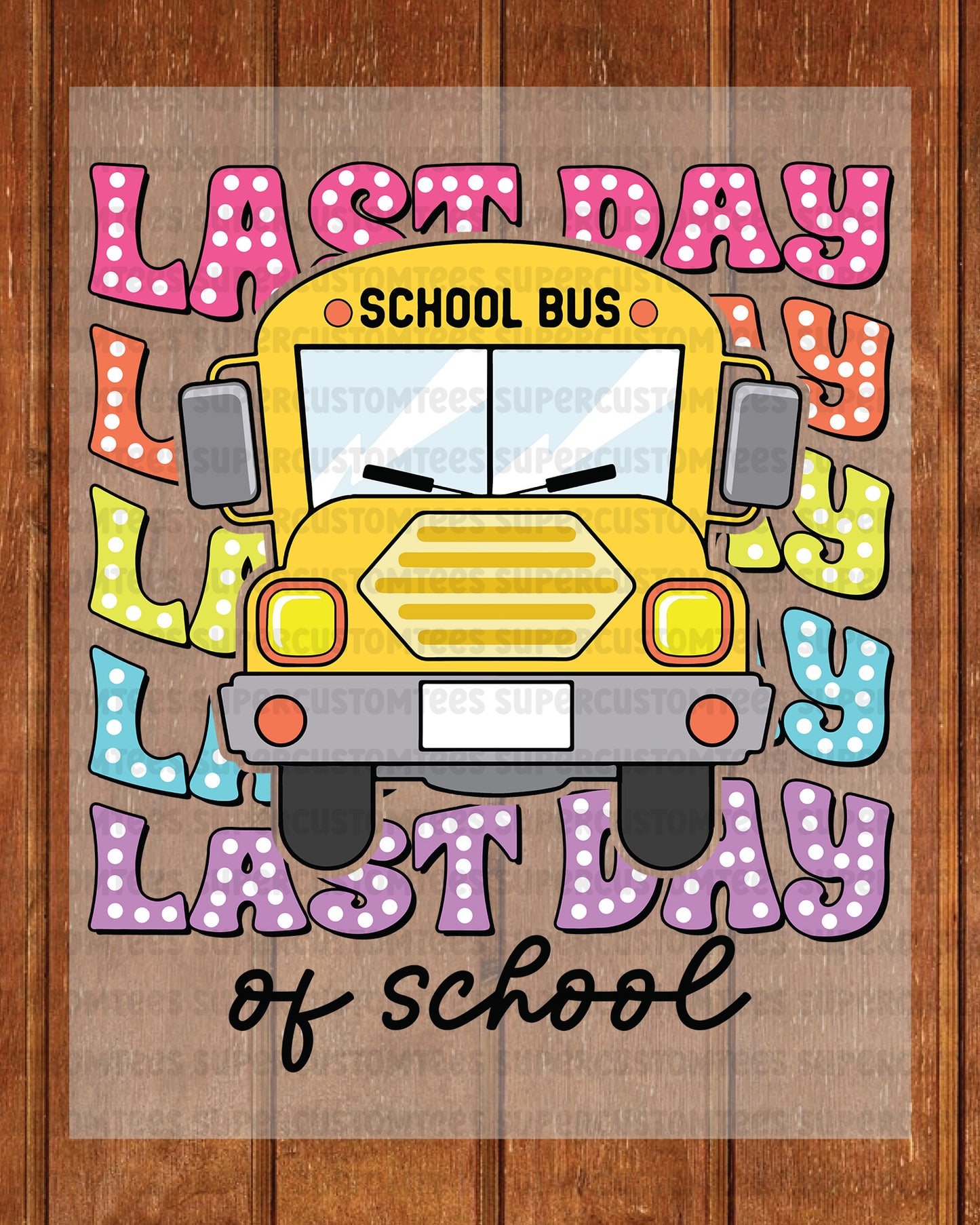 School Bus DTF Transfer Ready to Press