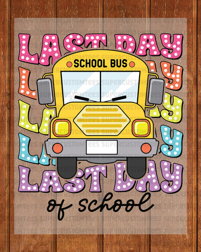 School Bus DTF Transfer Ready to Press