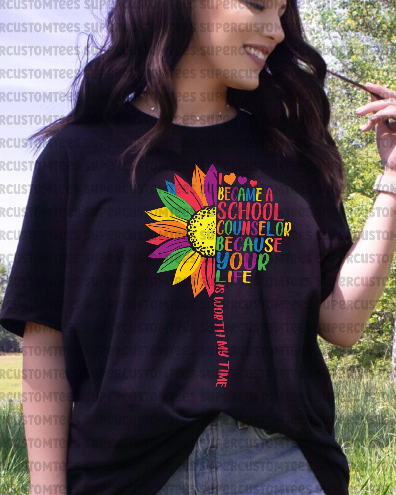 School Counselor Sunflower DTF Transfer