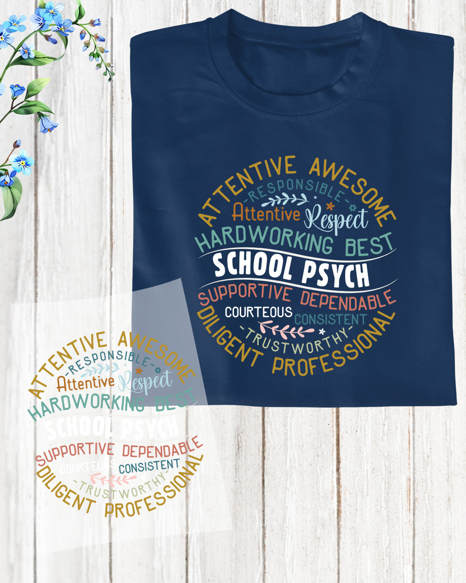 School Psych Ready to Press DTF Transfer