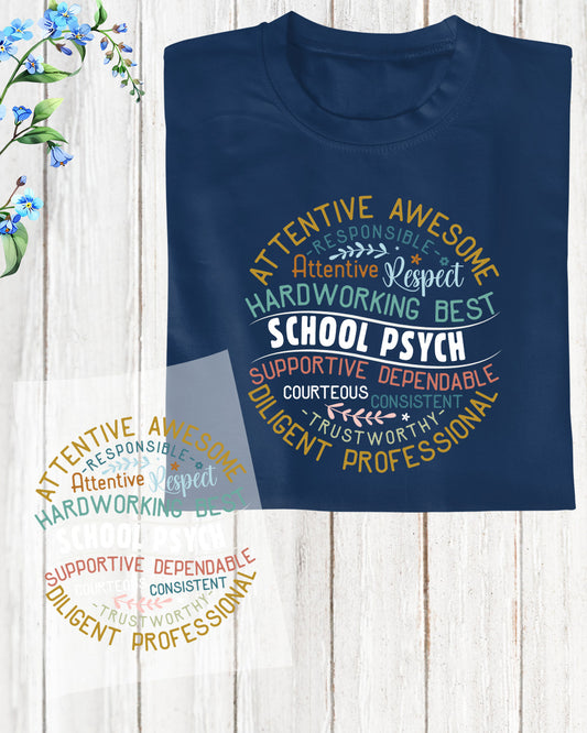 School Psych Ready to Press DTF Transfer