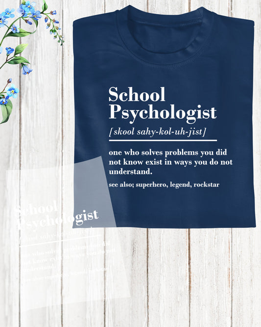 School Psychologist Definition Ready to Press DTF Transfer