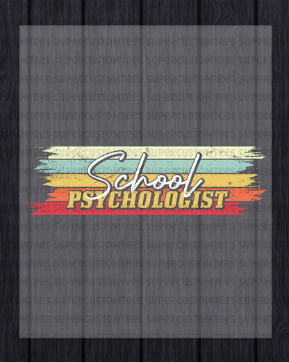 School Psychologist DTF Transfer Ready to Press