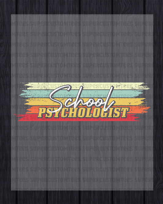 School Psychologist DTF Transfer Ready to Press