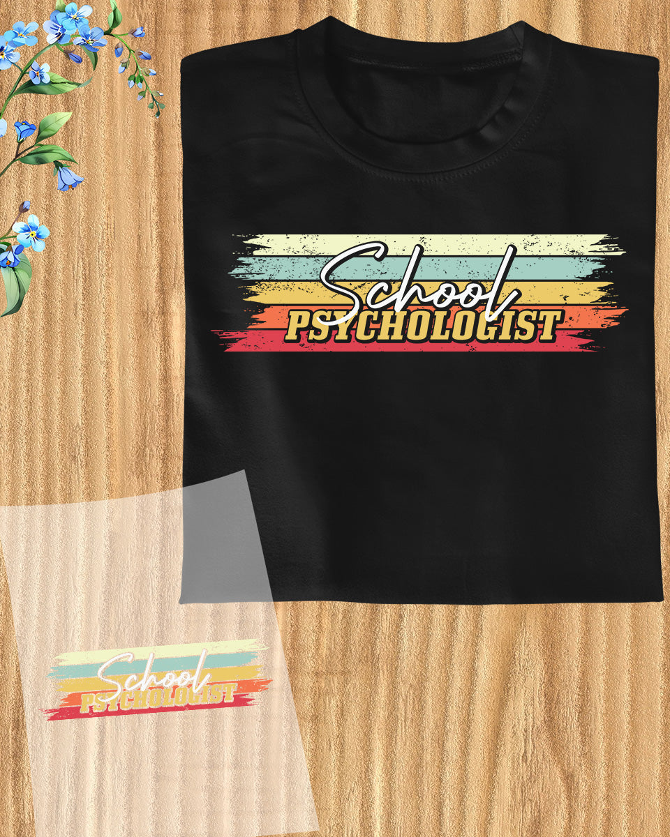 School Psychologist DTF Transfer Ready to Press