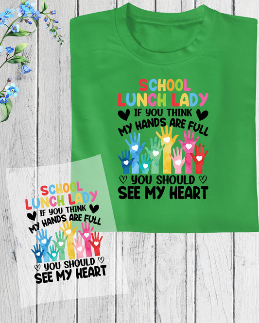 Special Education School Lunch Lady DTF Transfer Film