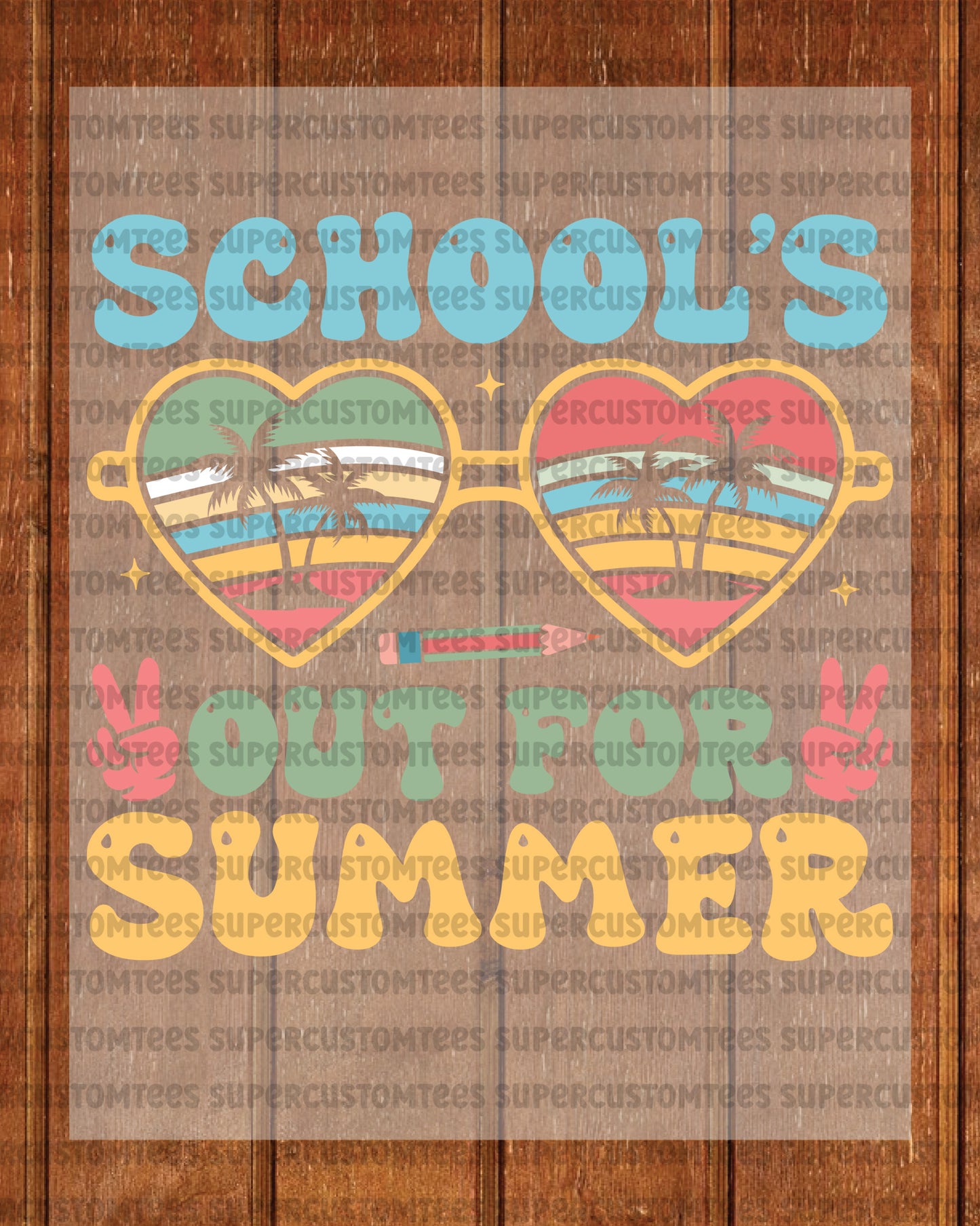 Schools Out for Summer Retro DTF Transfer
