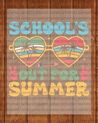 Schools Out for Summer Retro DTF Transfer