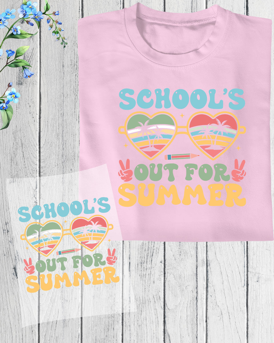 Schools Out for Summer Retro DTF Transfer