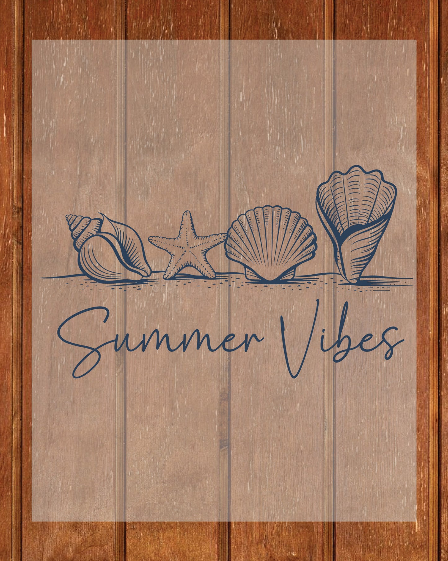 SeaShell Beach Summer Vibes Ocean DTF Transfer