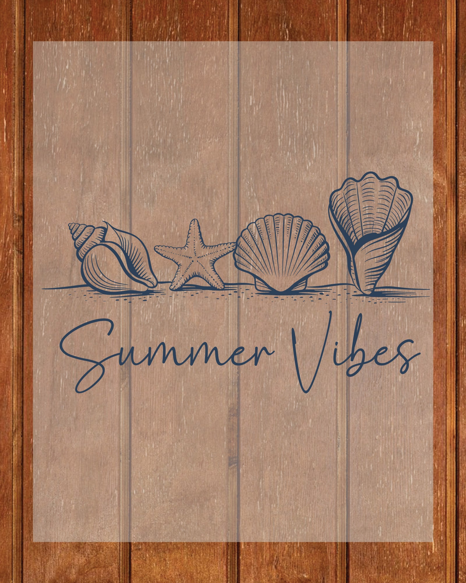 SeaShell Beach Summer Vibes Ocean DTF Transfer