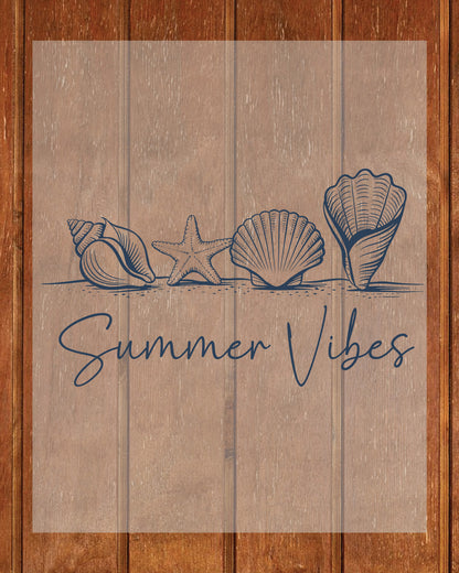 SeaShell Beach Summer Vibes Ocean DTF Transfer