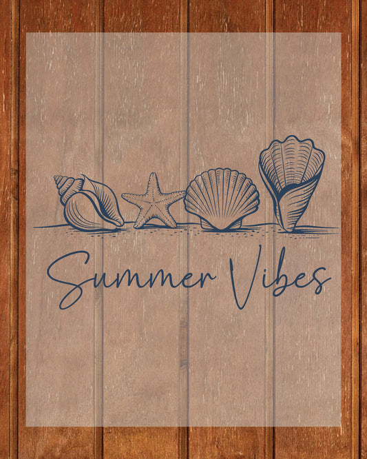 SeaShell Beach Summer Vibes Ocean DTF Transfer