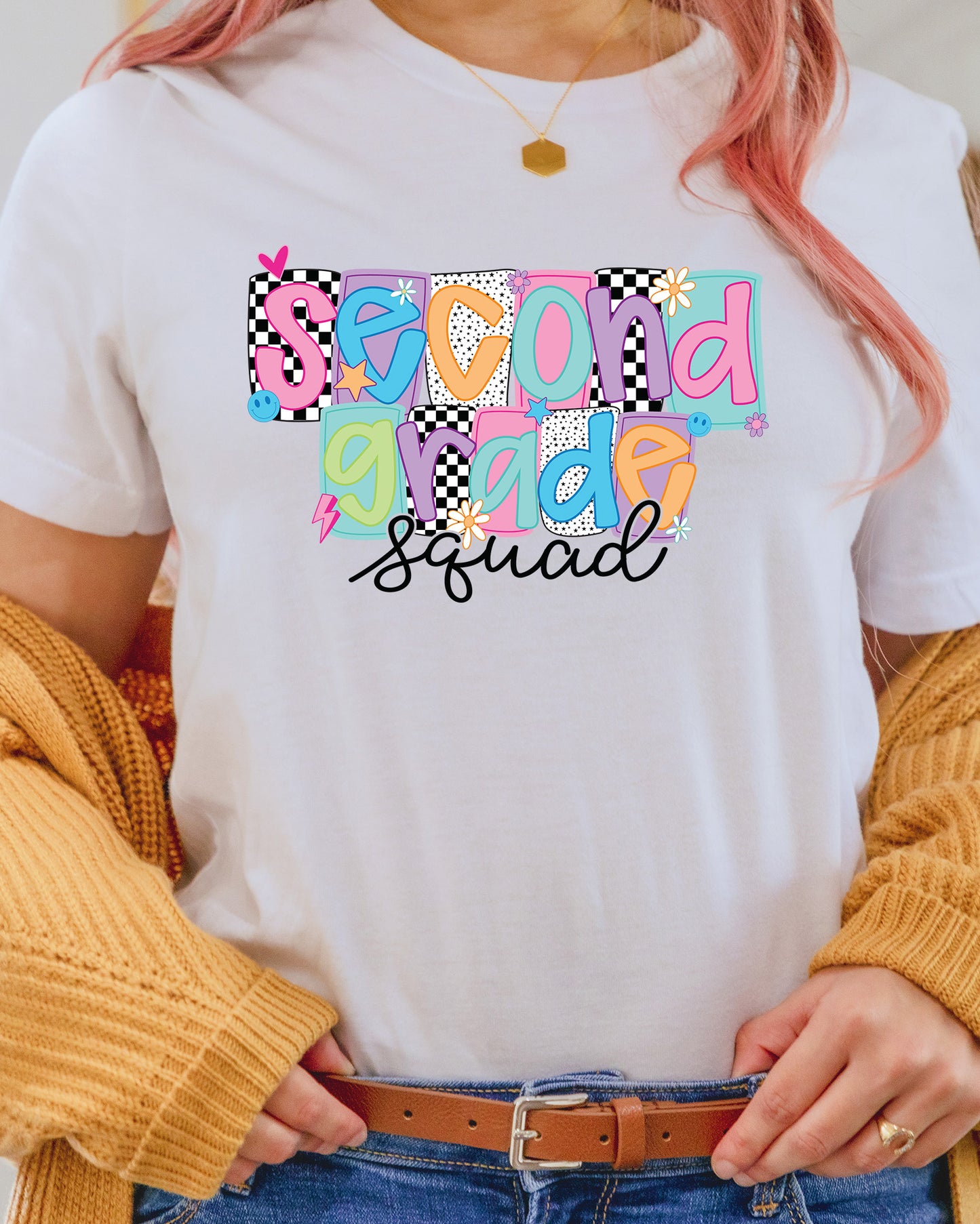 Second Grade Squad Teacher DTF Transfer