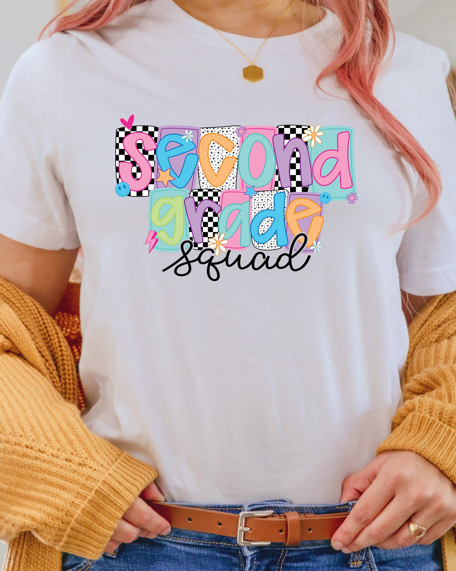 Second Grade Squad Teacher DTF Transfer