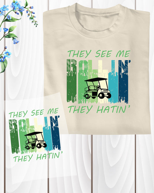 Golfing Slogan DTF Transfer Film