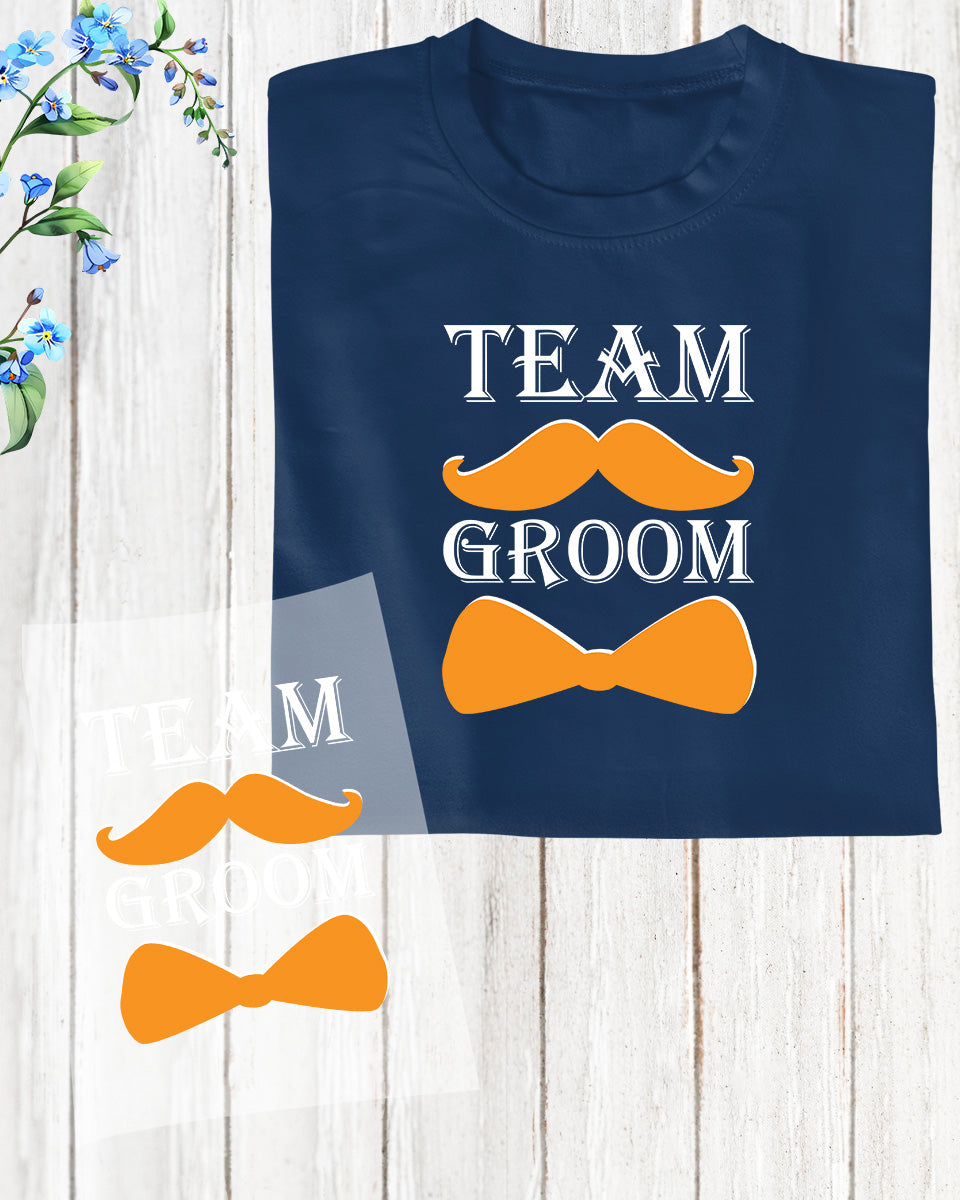 Team Groom Wedding DTF Transfer Film