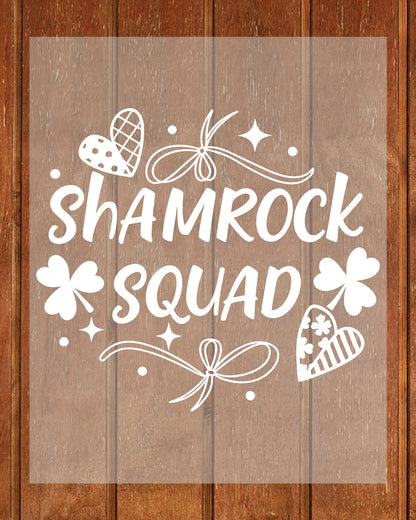 Shamrock Squad Happy Saint Patrick's Day DTF Transfer Film