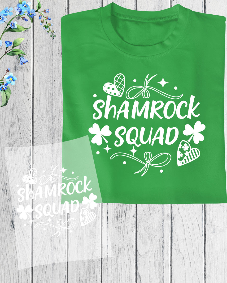 Shamrock Squad Happy Saint Patrick's Day DTF Transfer Film