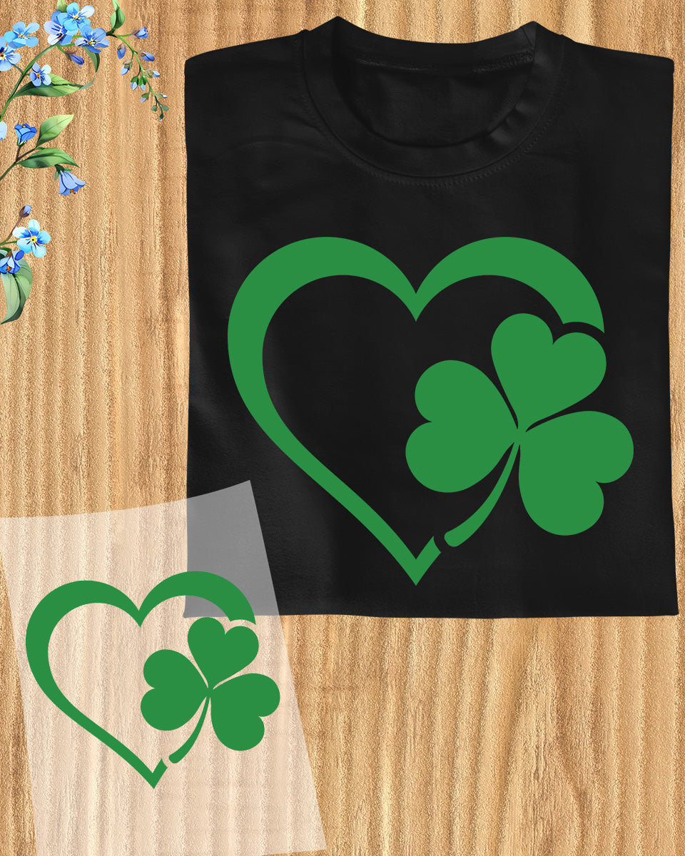 Love Shamrock St Patrick's Day DTF Transfer Film