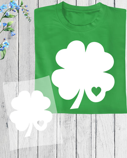 Shamrock Women Heart St Patrick's Day DTF Transfer Film