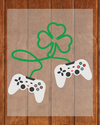 Shamrock Video Gamer DTF Transfer