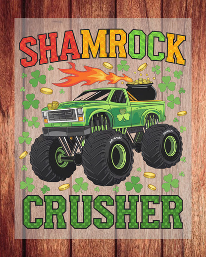 Shamrock Crusher Funny St Patrick's Day DTF Transfer Film