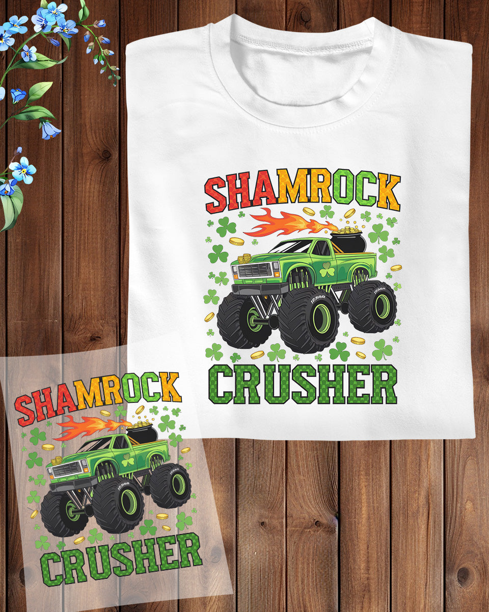 Shamrock Crusher Funny St Patrick's Day DTF Transfer Film