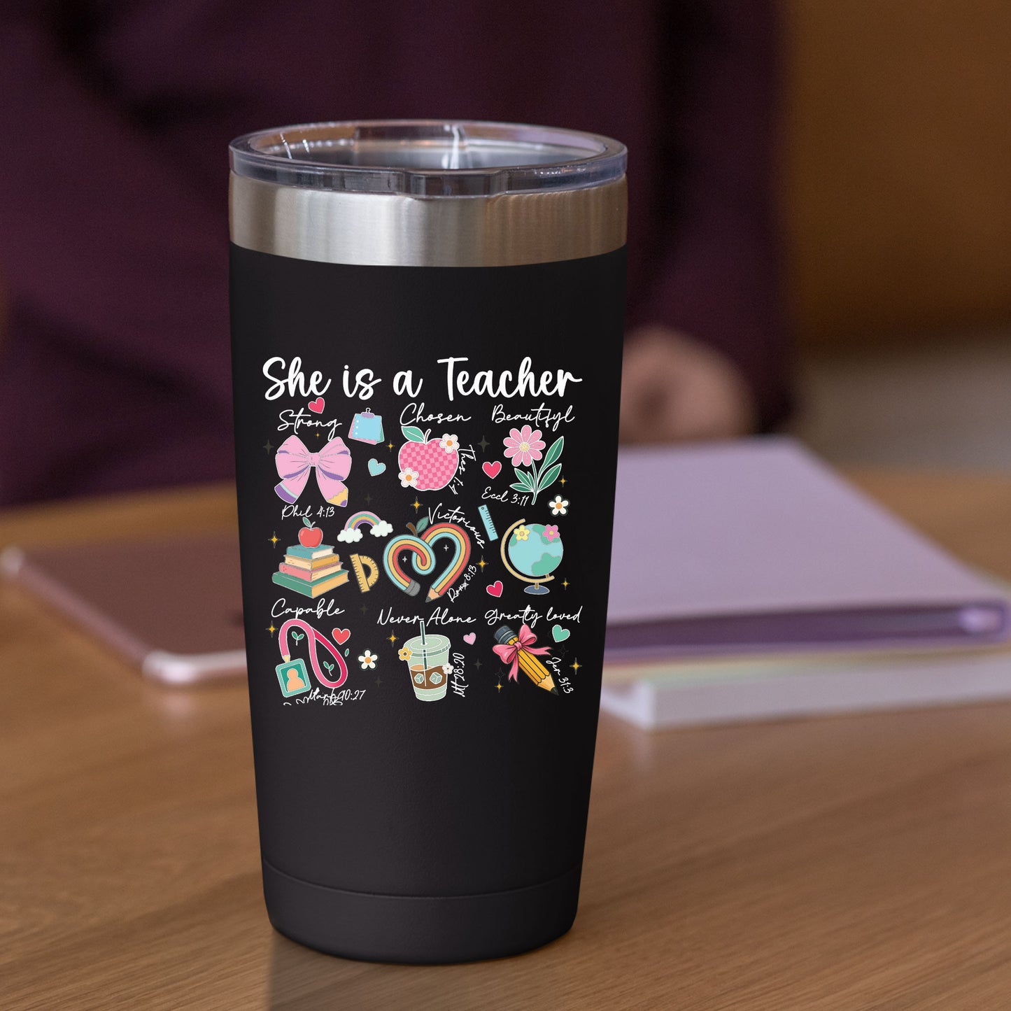 She is a Teacher Faith Quote Design DTF Transfer