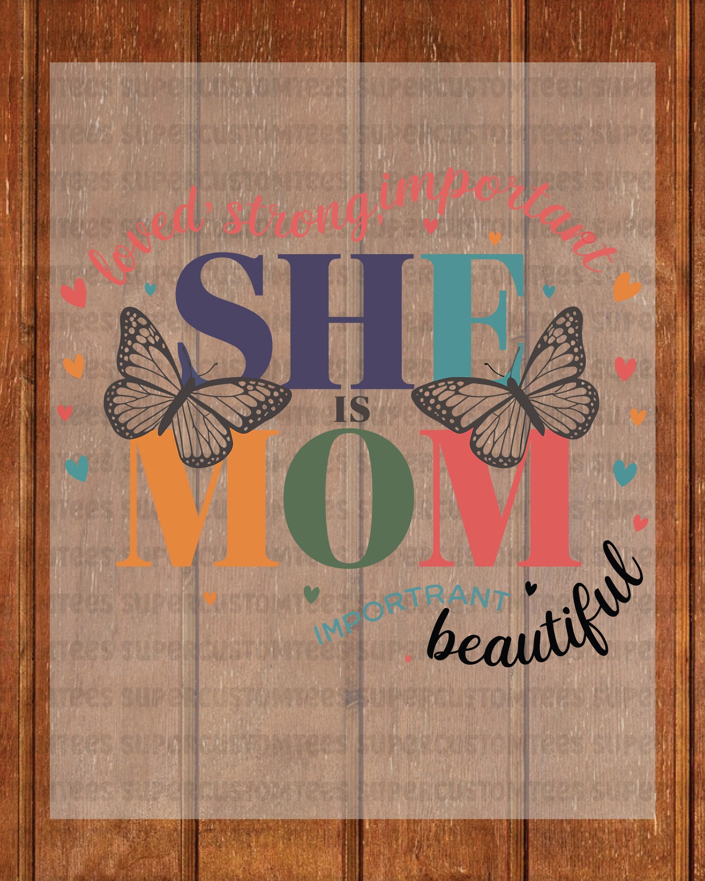 She Is Mom Iron on Transfers for Shirts