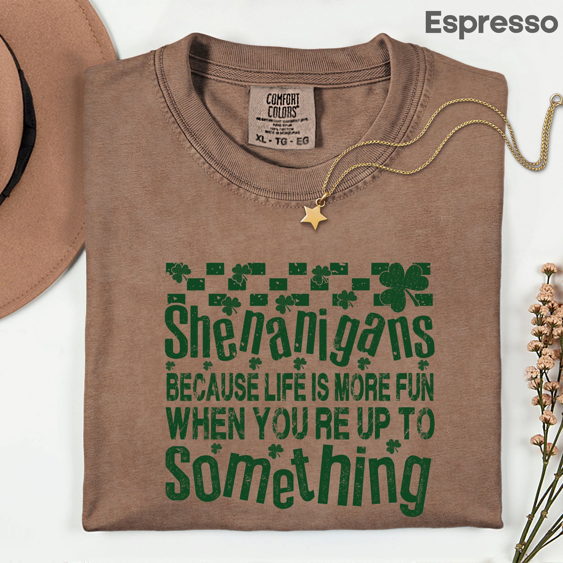 Shenanigans Comfort Colors T Shirts Shamrock St Patricks Day Sweatshirt Irish Friends Gift Tees Saint patrick's Day Sweater