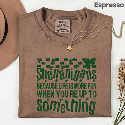 Shenanigans Comfort Colors T Shirts Shamrock St Patricks Day Sweatshirt Irish Friends Gift Tees Saint patrick's Day Sweater