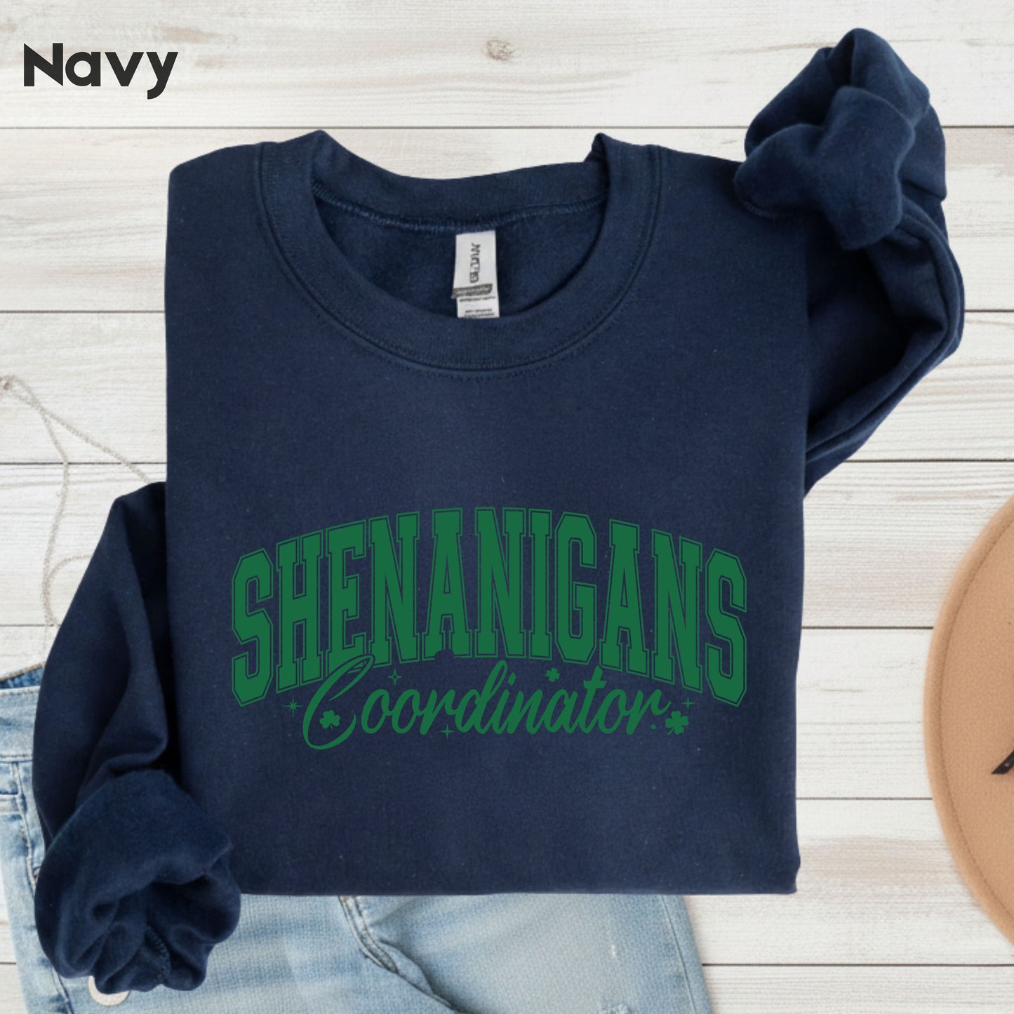 Shenanigans Coordinator St Patrick’s Day Shirts Shamrock Sweatshirt Saint Patrick Party Tees Irish Sweater For Men Women Kids