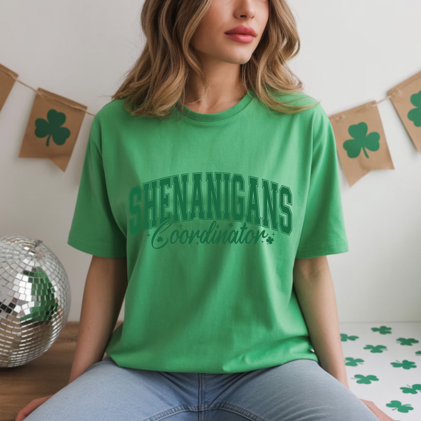 Shenanigans Coordinator St Patrick’s Day Shirts Shamrock Sweatshirt Saint Patrick Party Tees Irish Sweater For Men Women Kids