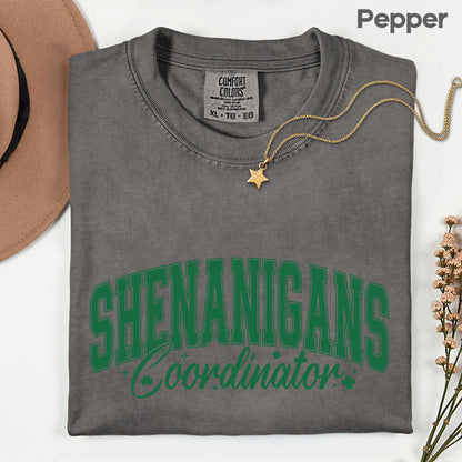 Shenanigans Coordinator St Patrick’s Day Shirts Shamrock Sweatshirt Saint Patrick Party Tees Irish Sweater For Men Women Kids