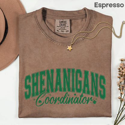 Shenanigans Coordinator St Patrick’s Day Shirts Shamrock Sweatshirt Saint Patrick Party Tees Irish Sweater For Men Women Kids