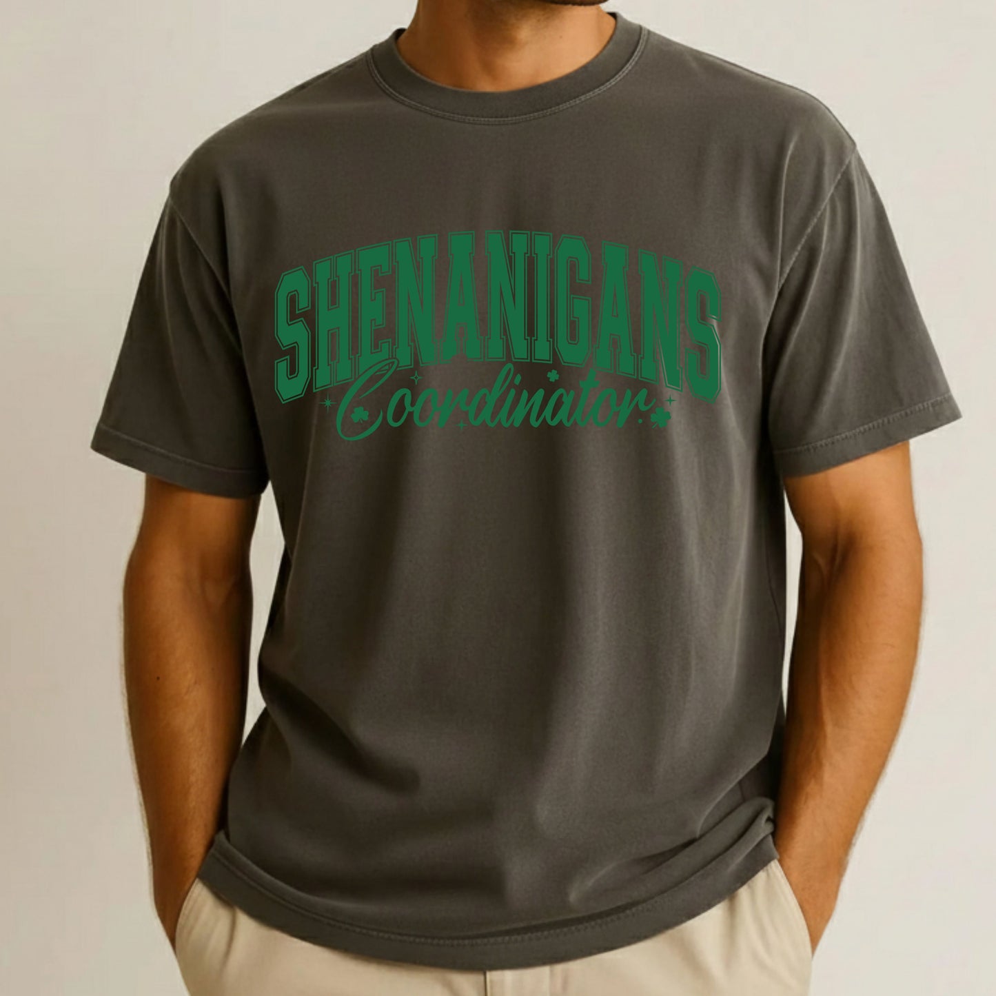 Shenanigans Coordinator St Patrick’s Day Shirts Shamrock Sweatshirt Saint Patrick Party Tees Irish Sweater For Men Women Kids