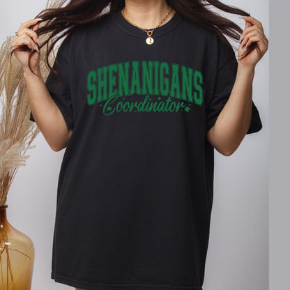 Shenanigans Coordinator DTF Transfer ready to Press St Patrick's Day Heat Transfer for Shirts Irish UV Sticker Prints Iron on Transfer