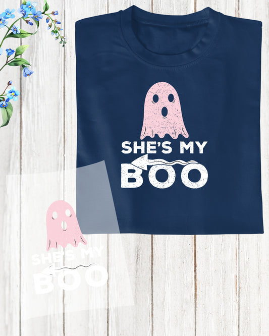 She is My Boo Halloween DTF Transfer Film