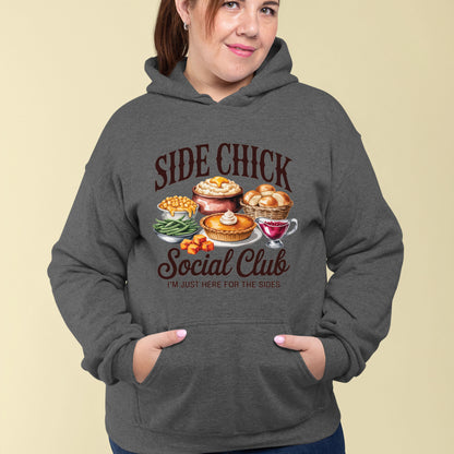 Side Chick Social Club Thanksgiving DTF Transfer Ready to Press, Turkey Dinner Heat Transfer For Shirt, Thanksgiving UV Sticker Prints